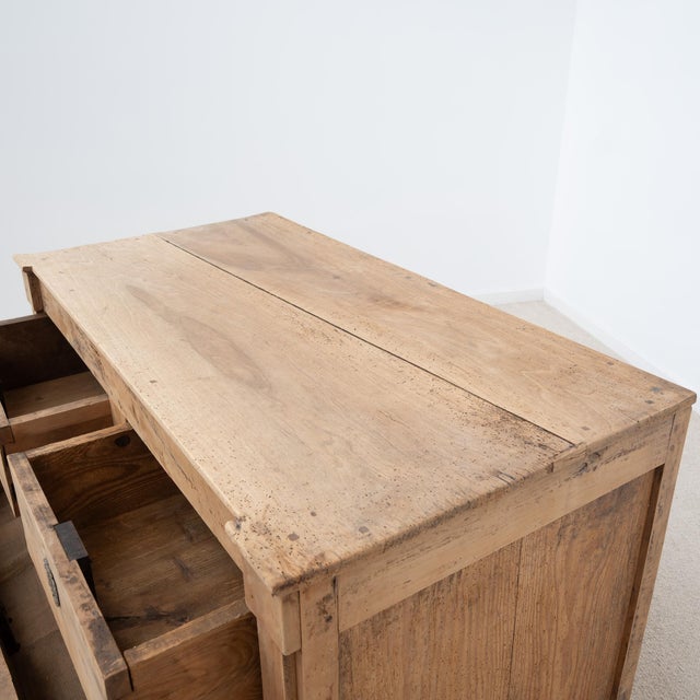 Antique French Chest of Drawers in Walnut and Cherry Wood, 1880 For Sale - Image 4 of 8
