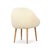 Niemeyer Dining Chair in Oak and White Bouclé from Insidherland For Sale - Image 4 of 6