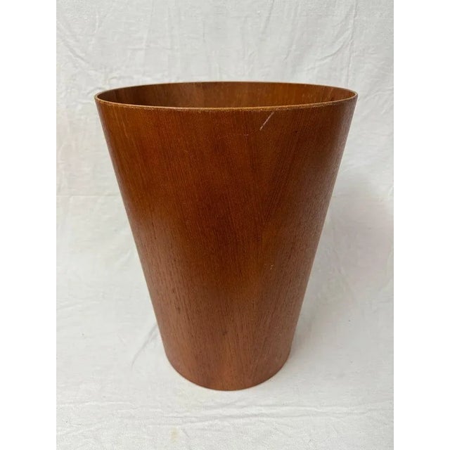 Large Mid Century Modern Teak Waste Paper Bin by Martin Aberg for Servex For Sale In New York - Image 6 of 12