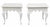 Late 20th Century Pair End Side Tables White Painted Queen Anne Style For Sale - Image 9 of 11
