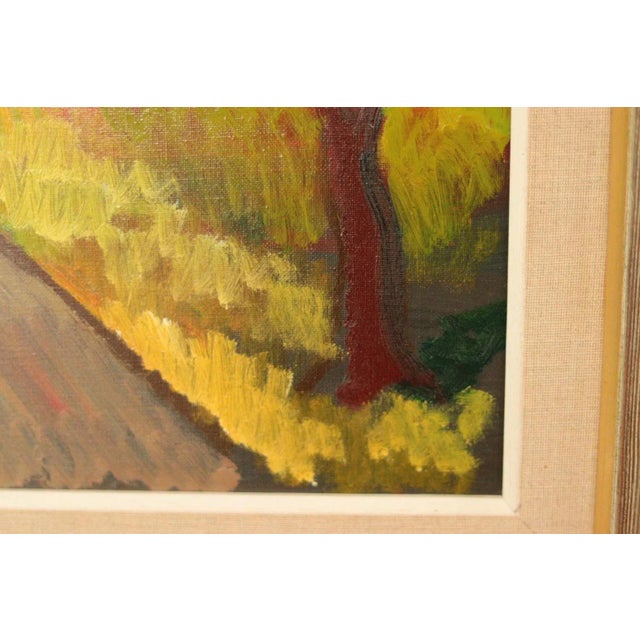 Bror Göransson, Landscape with Barn, 1960s, Oil on Canvas, Framed For Sale - Image 7 of 11