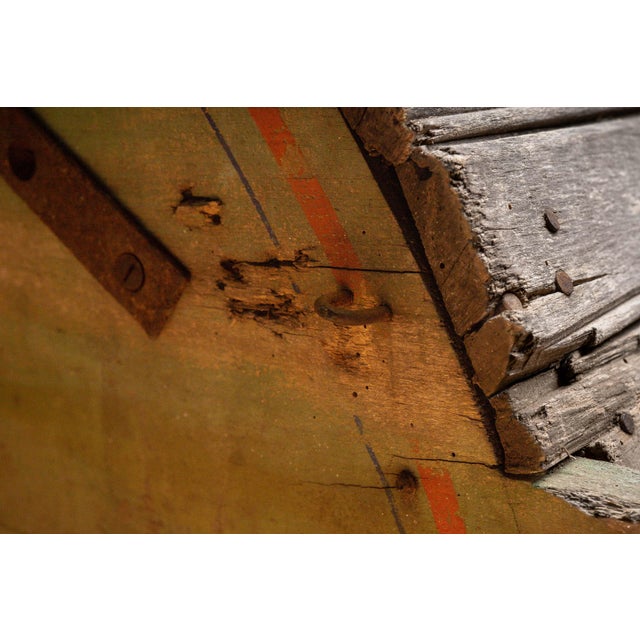 Early 20th C. "Hub City" Feed Cutter Wooden Sign by Albrecht, Fuchs & Thurmann For Sale - Image 16 of 16