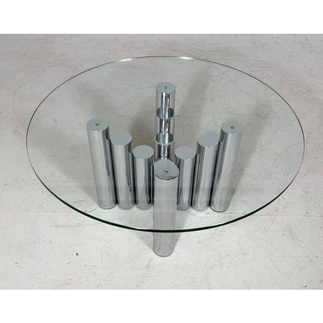 Sculptural Coffee Table in Chrome by Marco Zanuso, Italy, 1970s For Sale - Image 6 of 9