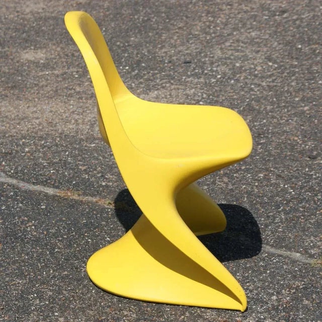 1970s Alexander Begge Casalino Yellow Stacking Children's Chair For Sale - Image 5 of 8