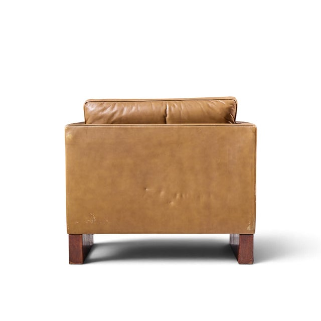 Mies Van Der Rohe for Knoll Mid Century Walnut and Leather Lounge Chair For Sale In Chicago - Image 6 of 9