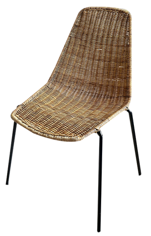 Boho Basket Chair in Rattan by Gian Franco Legler