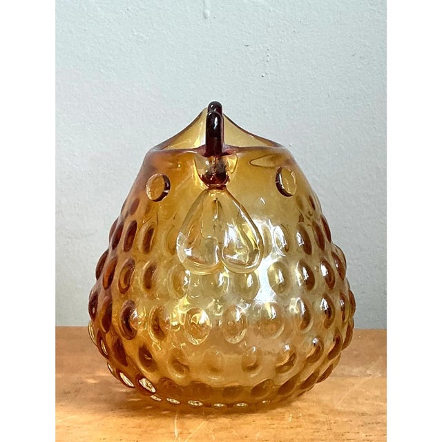 Mid 20th Century Vintage Amber Glass Chicken Pitcher For Sale - Image 5 of 12
