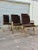 Milo Baughman for Comfort Designs Dining Chairs in a Black Motif With Gold Chrome. This is a complete set, including two...