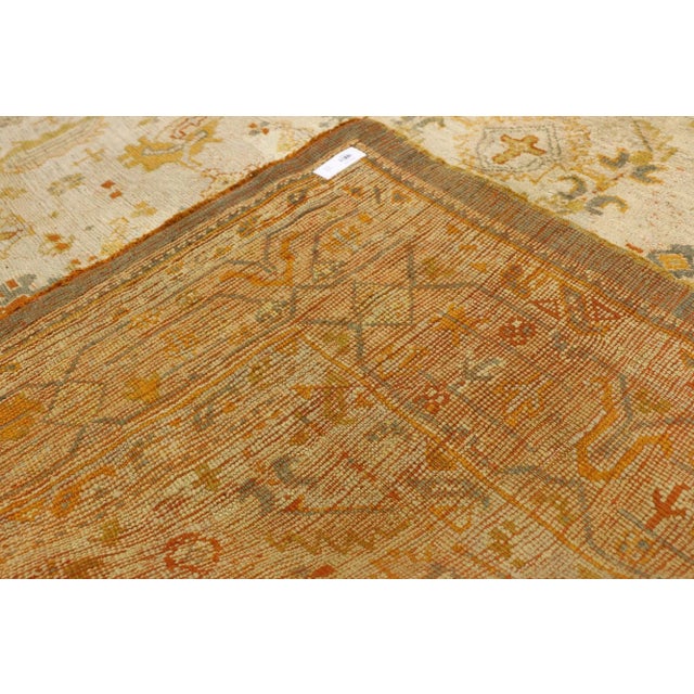 Antique Turkish Oushak Rug - 07'04 X 09'00 For Sale In Dallas - Image 6 of 9