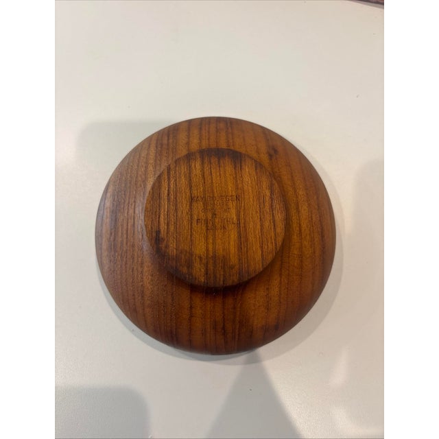 Mid-Century Modern 1960s Mid-Century Modern Kay Bojesen Denmark Finn Juhl Teak Wood Plates & Bowls- Set of 12 For Sale - Image 3 of 7