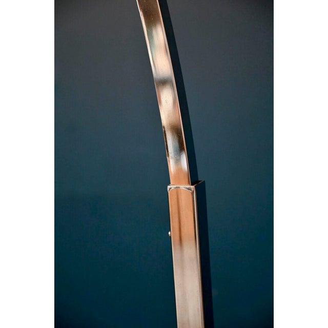 1970s Italian Space Age Arc Floor Lamp in Marble and Chrome, 1970s For Sale - Image 5 of 16