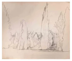 Reynold Arnould, Landscape, Drawing, Mid-20th Century