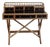 1960s Campaign Faux Bamboo & Black Lacquer Writing Desk, Attributed to E. Murio For Sale
