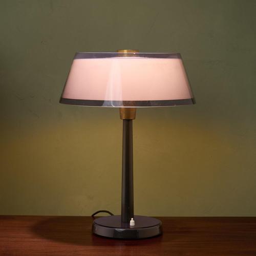 Industrial Tuomas Desk Lamp with Purple Shade from Yki Nummi, Finland, 1950s For Sale - Image 3 of 10