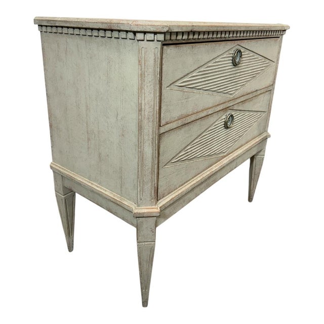 19th Century Pair of Gustavian-Style Chests of Drawers For Sale - Image 6 of 9