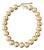 Vintage Kenneth Jay Lane KJL Chunky Matte Gold Faux Pearl Statement Necklace For Sale