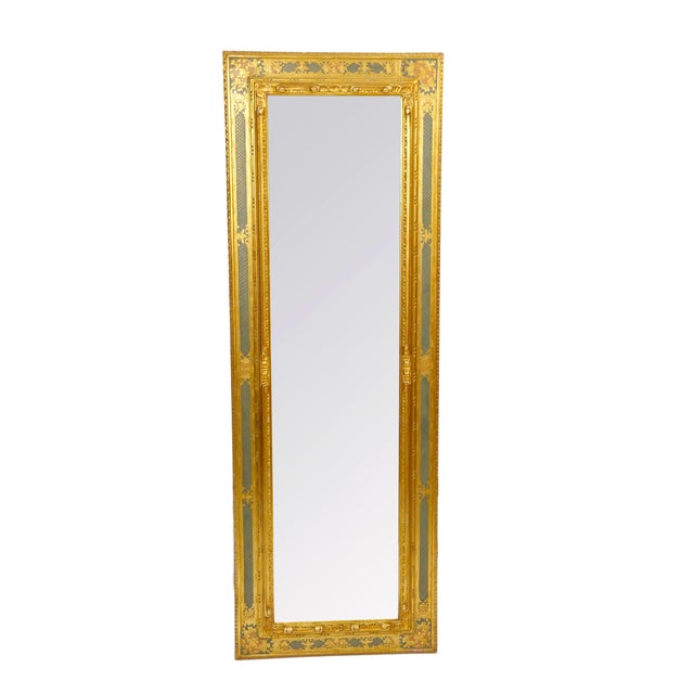 Painted, Gilt and Ebonized Mid-20th Century Italian Venetian Style Wall Mirror For Sale - Image 9 of 9