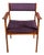 Vintage Danish Teak Purple Armchair For Sale