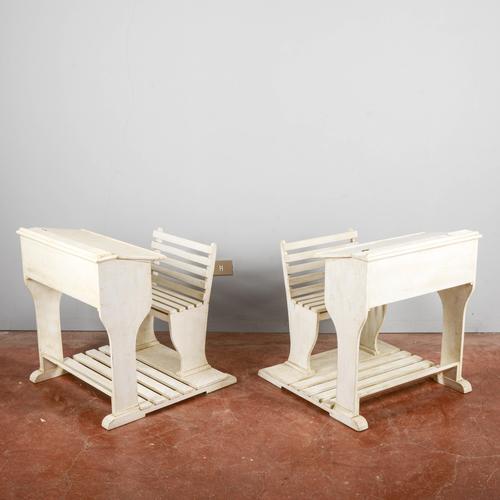 Elementary School Desks with Compartment, Set of 2 For Sale - Image 3 of 9