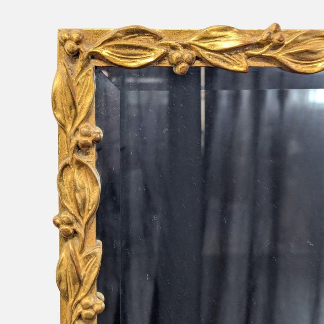 Traditional Carver's Guild Leaf & Berry Mirror For Sale - Image 3 of 4