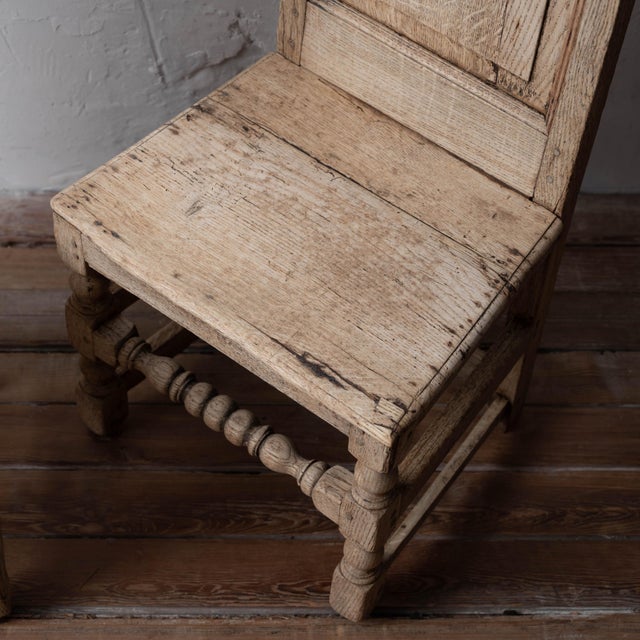 Wood A Pair of Oak Back Stools, 17th Century For Sale - Image 7 of 18