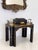 1970s Vintage Regency Style Black Lacquer and Brass Side Table With Chinoiserie Detail For Sale - Image 5 of 16