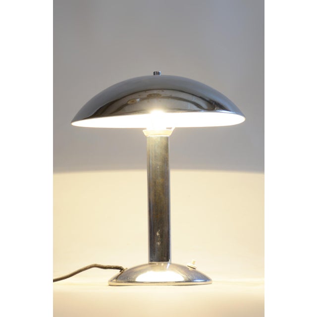 Art Deco Table Lamps in Chrome-Plated Steel, Czech, 1930s, Set of 2, in Very Good conditions. Designed 1920 to 1949...