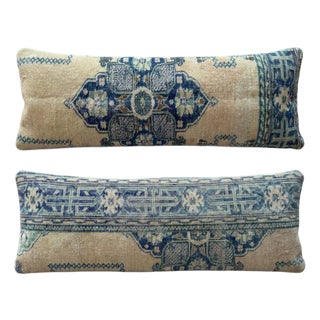Turkish Bedding Rug Pillow Cover 15'' X 41'' & 15'' X 47'' - Set of Two For Sale