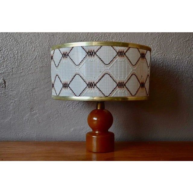 Glass Vintage Brown Glass Table Lamp, 1970s For Sale - Image 7 of 9