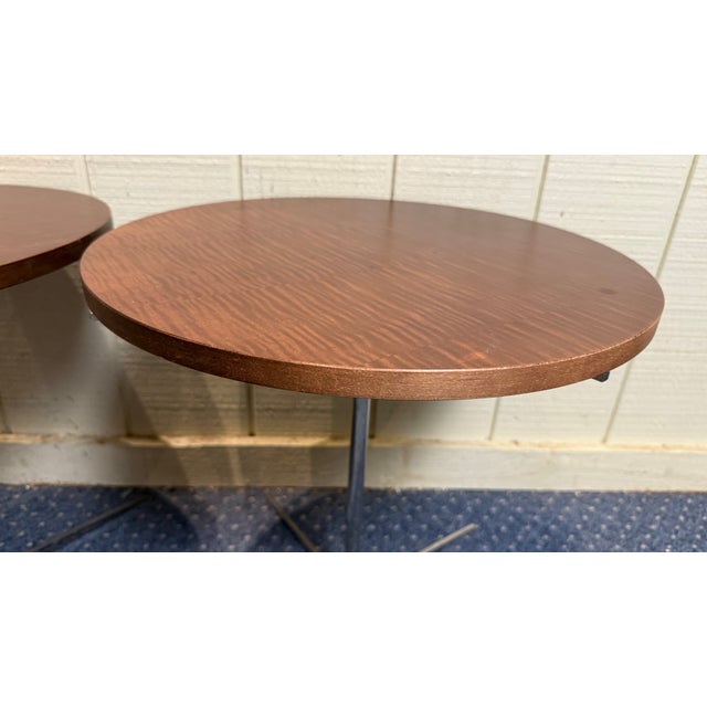 Pair of Bernhardt Round Side Tables For Sale In Boston - Image 6 of 11