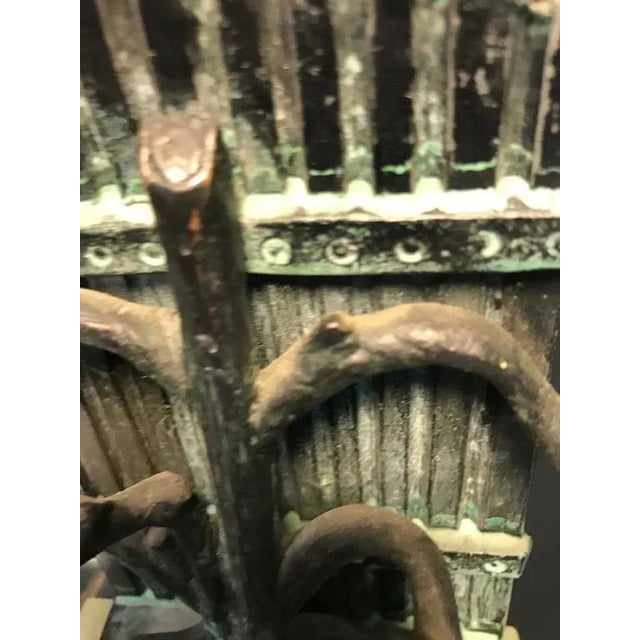 Mid-Century Modern Giacometti Style Bronzed Iron Bookends - A Pair For Sale - Image 3 of 9