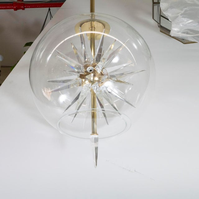 Internal starburst spherical pendant For Sale - Image 4 of 11