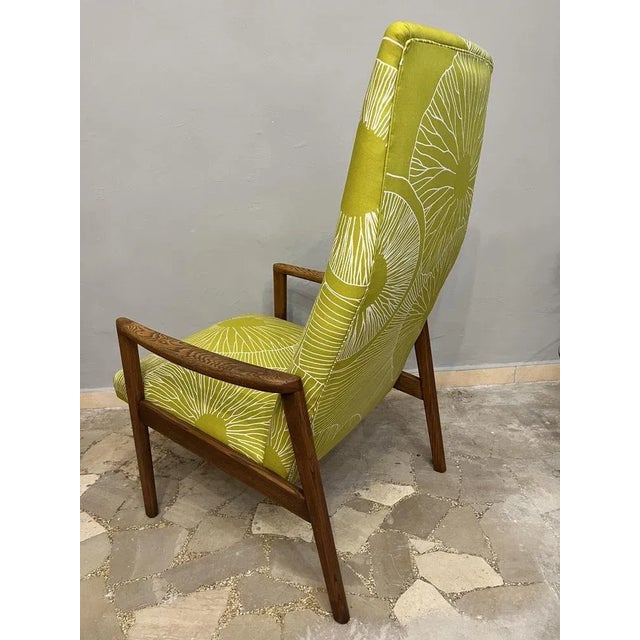 Vintage Armchair in Walnut with Marimekko, 1950s For Sale - Image 4 of 9