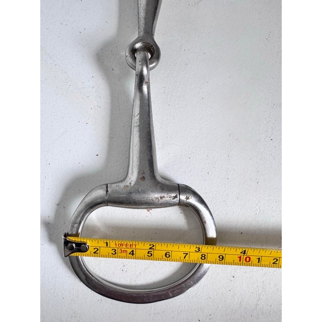 Vintage Equestrian Silver Hinged Snaffle Hit For Sale - Image 9 of 9