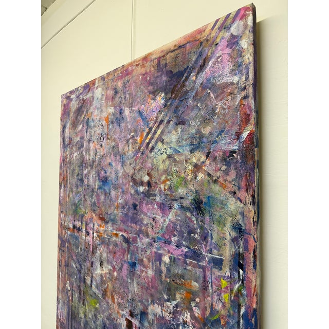 Textile Helen Stein Large Scale Abstract Painting on Canvas- Unframed For Sale - Image 7 of 12
