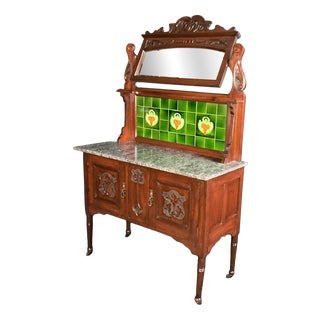 Antique Marble Top Washstand, 1905 For Sale