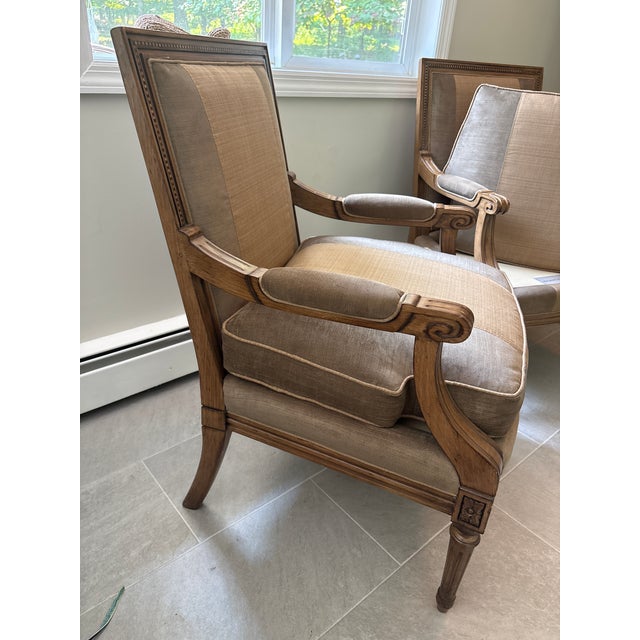 Hickory White Hickory White Lounge Chairs Louie XVI Inspired For Sale - Image 4 of 7