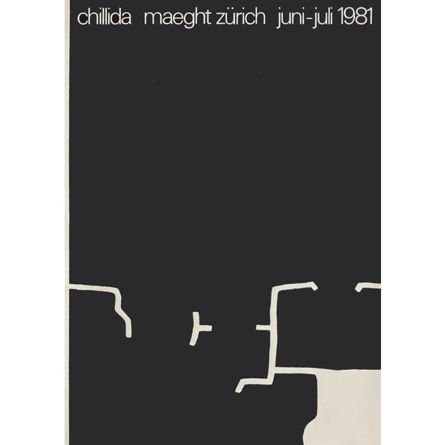Eduardo CHILLIDA MAEGHT ZÜRICH 1981 original lithograph poster on matt poster paper unsigned and not numbered 24.0 x 16.5...