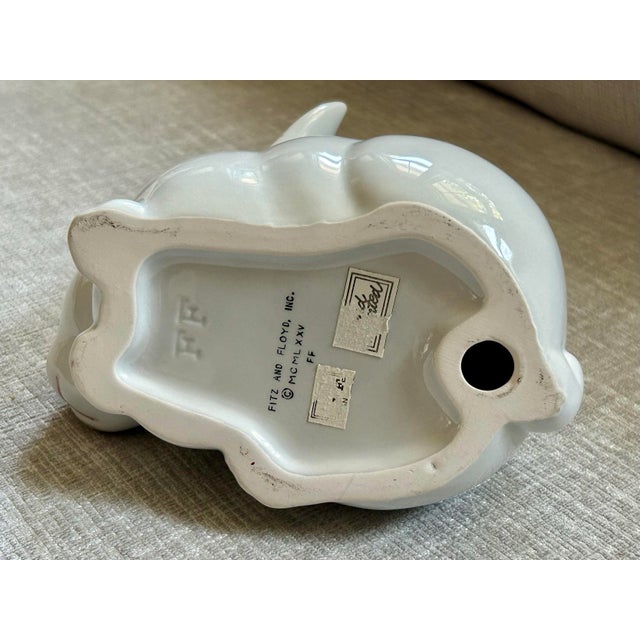 Fitz and Floyd Vintage Porcelain Bunny Rabbit For Sale - Image 9 of 10