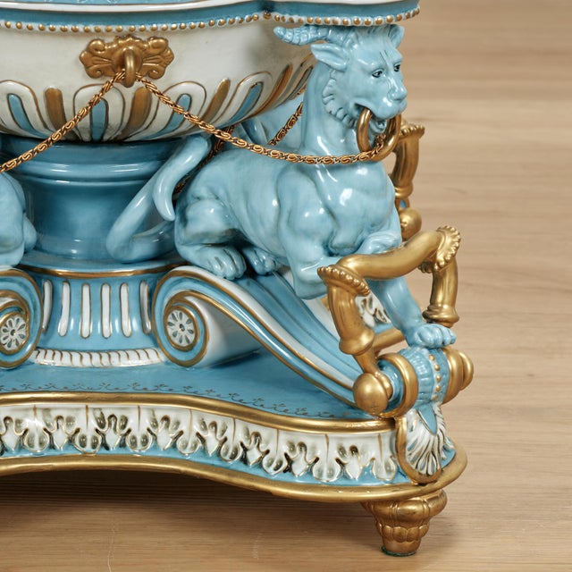 Antique French Porcelain Centerpiece or Bowl For Sale - Image 9 of 14