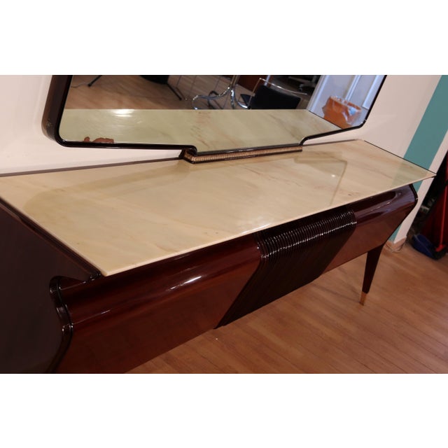 Mid-Century Credenza in Mahogany, Rosewood and Onyx by Osvaldo Borsani, Italy, 1950s For Sale - Image 11 of 18