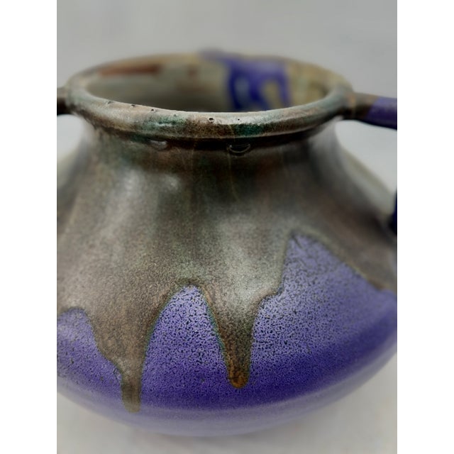 1920s Stoneware Vase by Leon Pointu for Saint Amand en Puisaye, School of Crafts, 1920s For Sale - Image 5 of 7