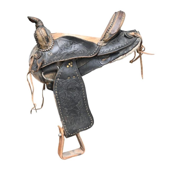 Decorated Western Horse Saddle For Sale - Image 9 of 9