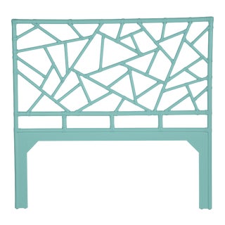 Tiffany Headboard Queen - Turquoise For Sale