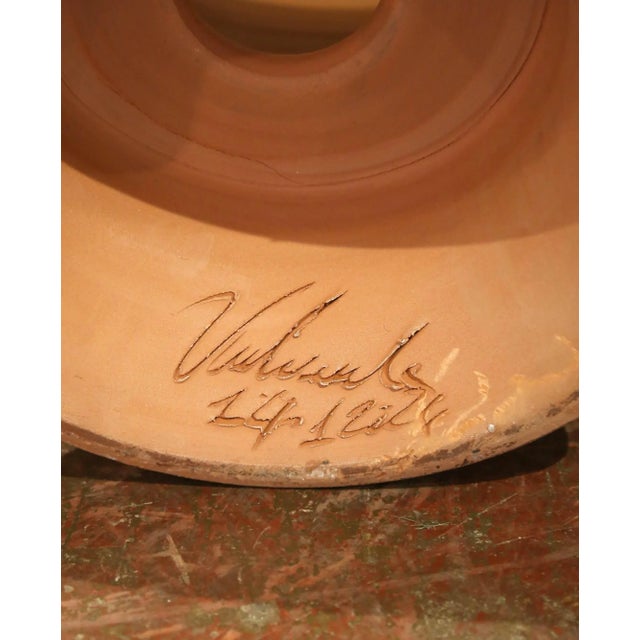 French Handmade Terracotta Anduze Bowl Urn Planter by La Madeleine For Sale - Image 12 of 12