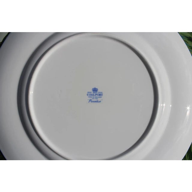 Set of 5 Coalport Bone China Dinner Plates in the Paradise Pattern For Sale - Image 12 of 13