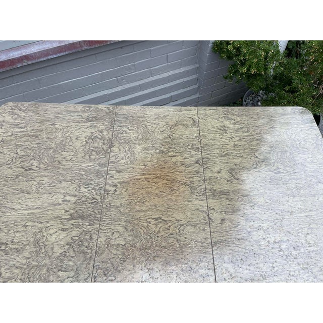 Vintage Retro Formica Folding Drop Leaf Dining Table For Sale - Image 9 of 9