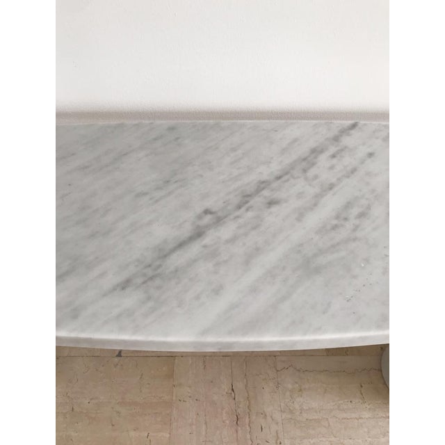 Italian Console Table in White Marble by Angelo Mangiarotti for Skipper, 1990s For Sale - Image 15 of 18