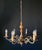 Italian Chandelier in Wood and Brass, 1950s For Sale - Image 10 of 10