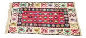 Vintage Kelim Bohemian Wall Hanging Boho Rug, 1950s